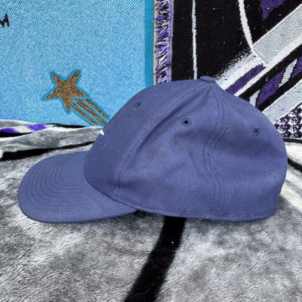 Size 7 1/4 - Nike Hat Strapback Mens Blue White Swoosh Tiger Woods Golf Cap - Picture 3 of 7